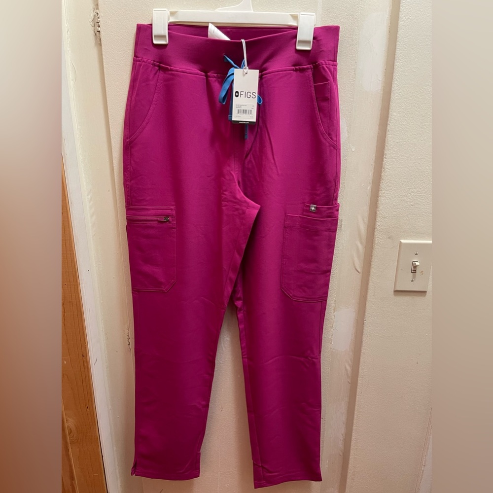 FIGS high waisted yola 2.0 skinny scrub pants -Raspberry Sorbet